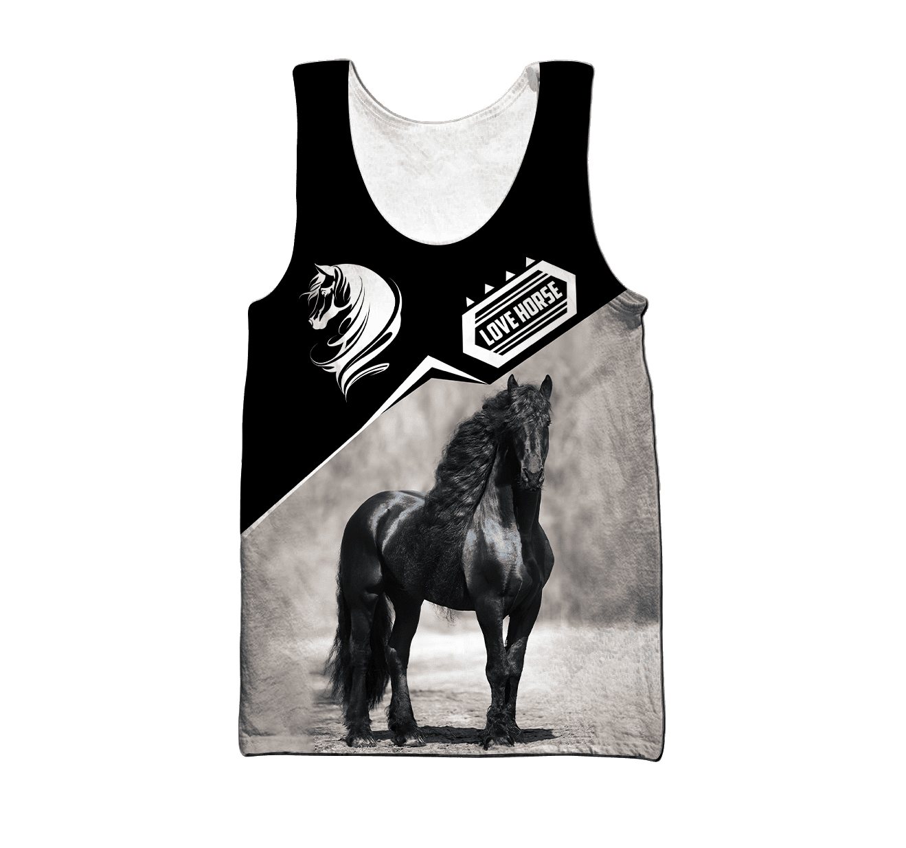 Personalized Name Friesian Horse 3D All Over Printed Unisex Shirt5