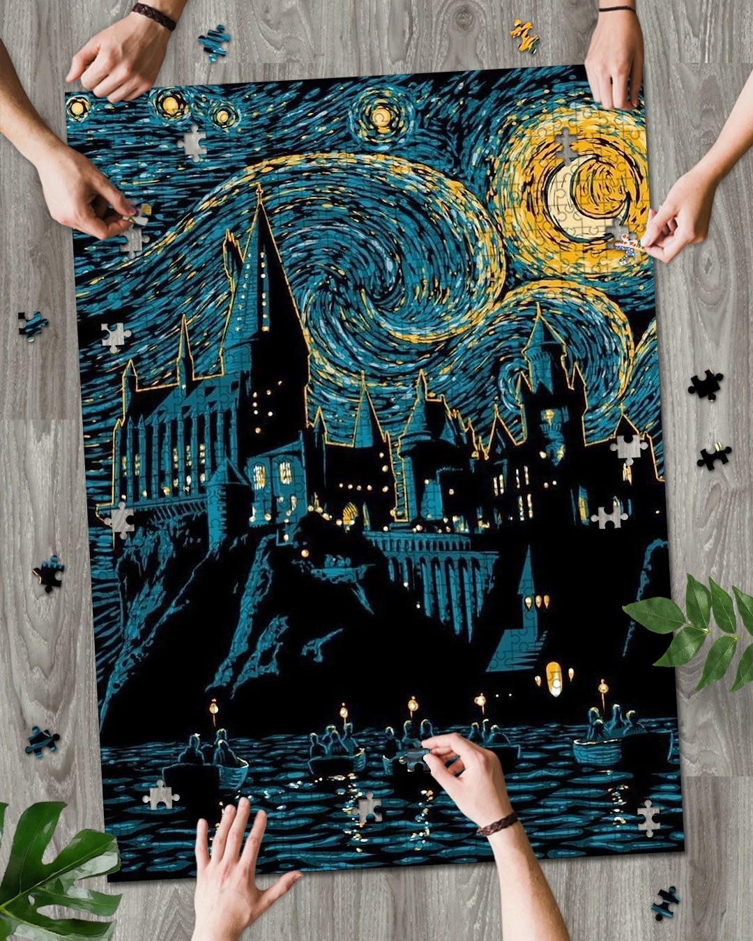 Starry night hogwarts puzzle