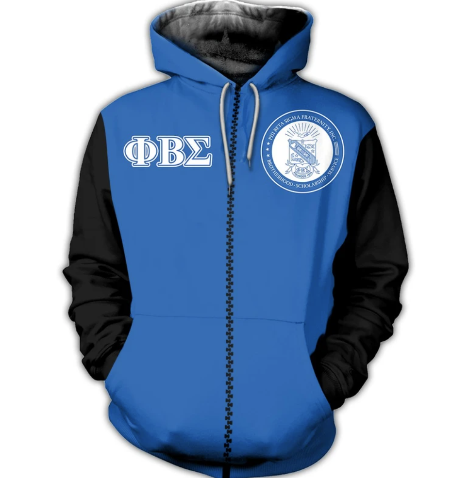 Phi Beta Sigma all over printed 3D hoodie - dnstyles
