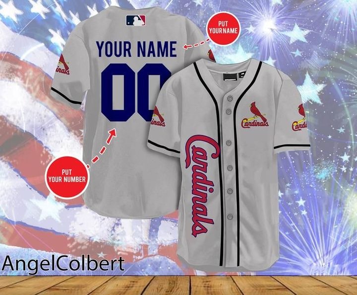 St. Louis Cardinals Personalized Name And Number Baseball Jersey Shirt 1
