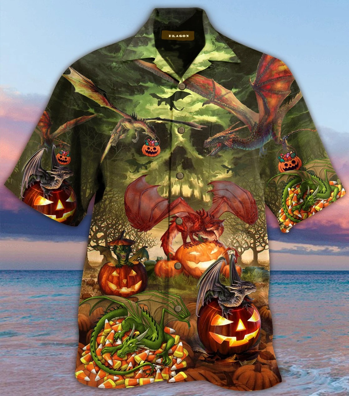Amazing dragon halloween unisex hawaiian shirt