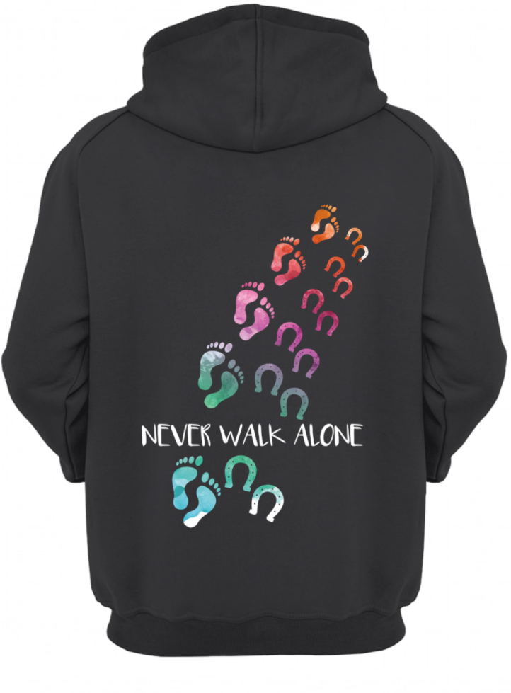 Girl and horse never walk alone all printed 3D hoodie 1