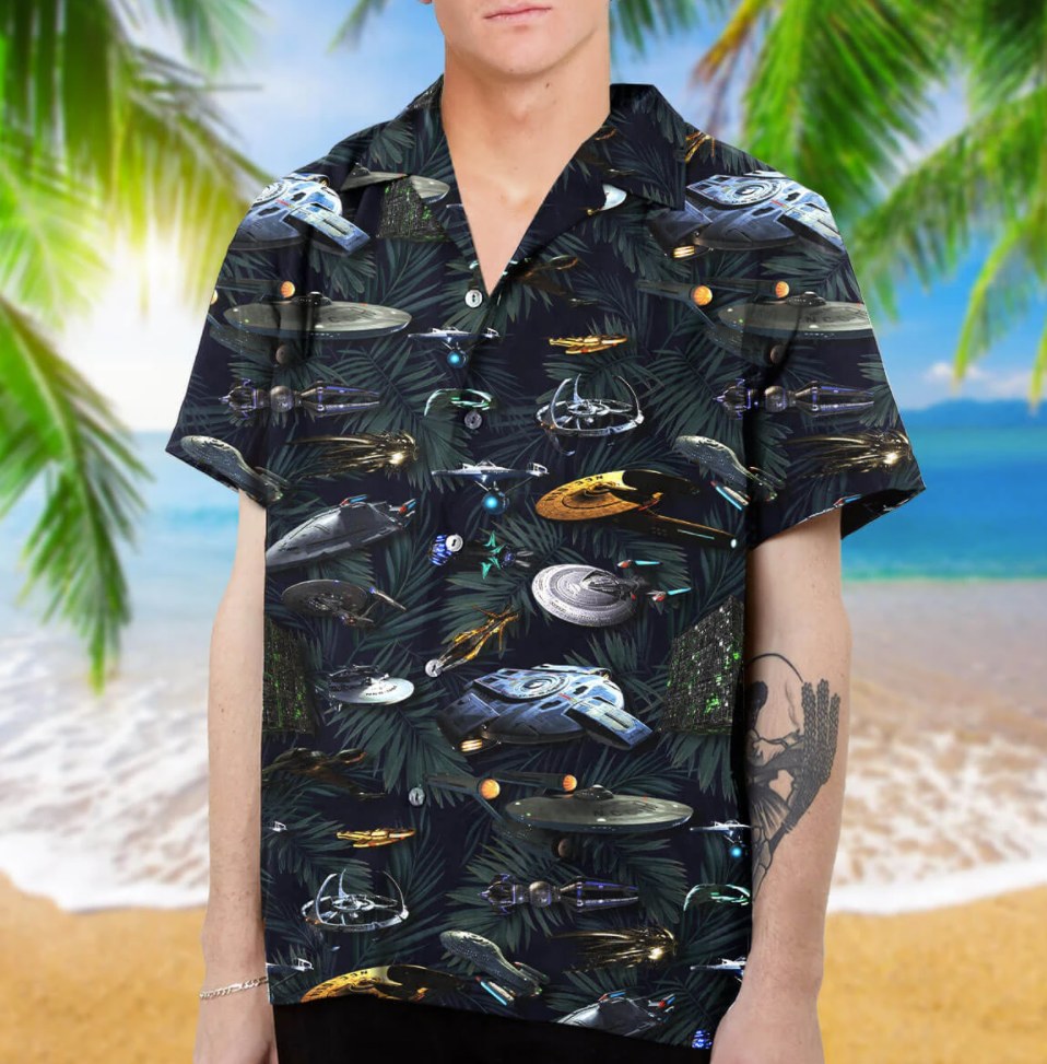 Star Trek spaceship hawaiian shirt