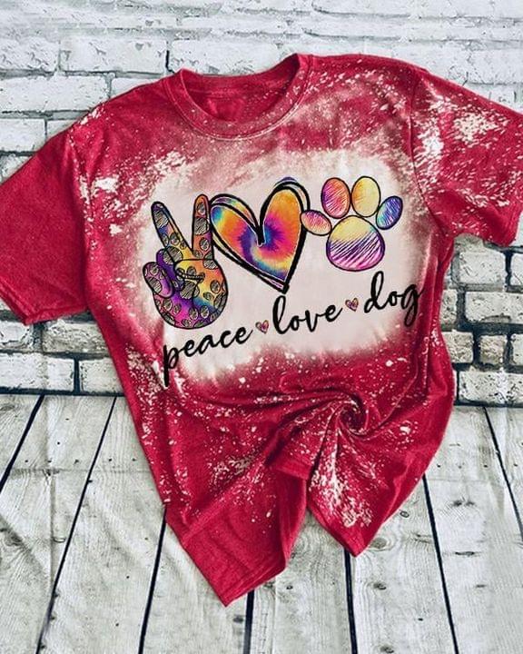 Peace Love Dog 3D All Over Print Shirt