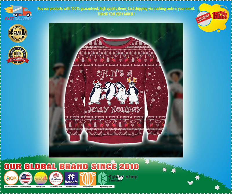 Penguin Jolly holiday 3d print ugly sweater 3