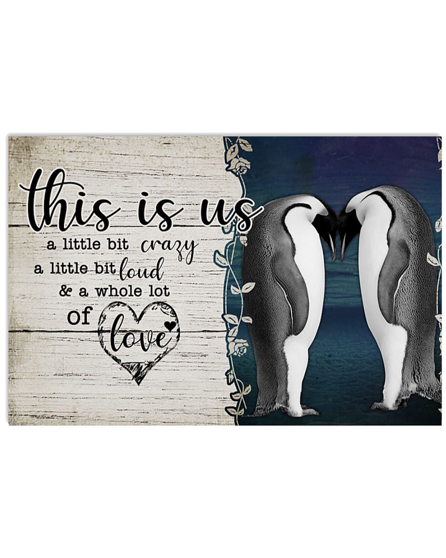 Penguin this is us a little crazy custom personalized name poster