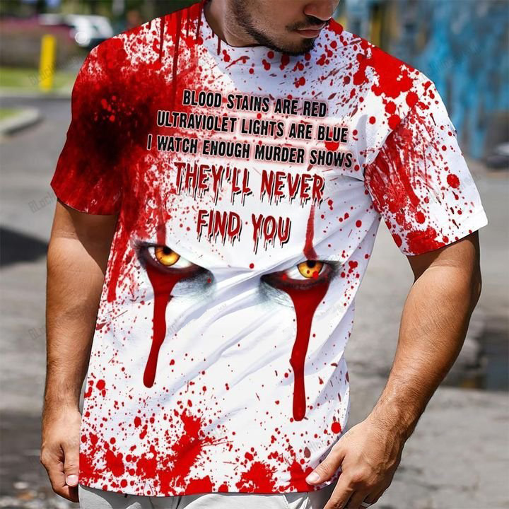 [Sale OFF] Pennywise IT They’ll Never Find You Crossed Eyes 3D All Over Print Shirt – Hothot 280921