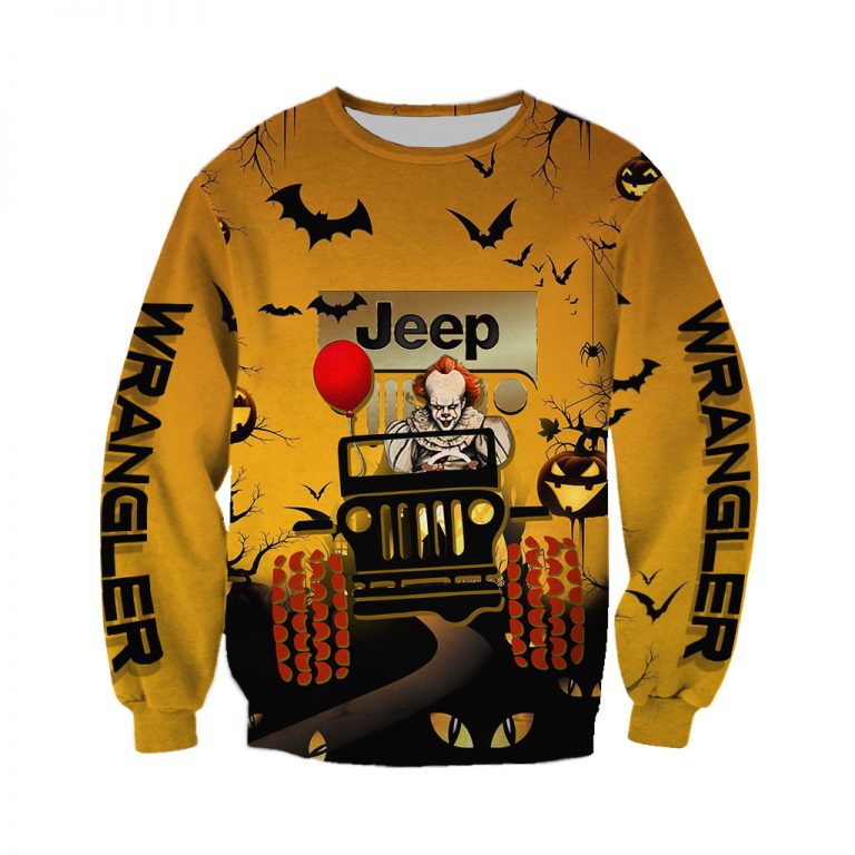 Pennywise Jeep Car Halloween 3D All Over Print Shirt 1