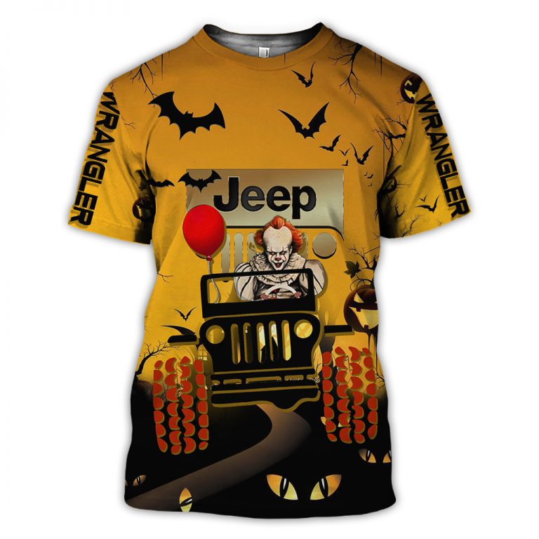 Pennywise Jeep Car Halloween 3D All Over Print Shirt