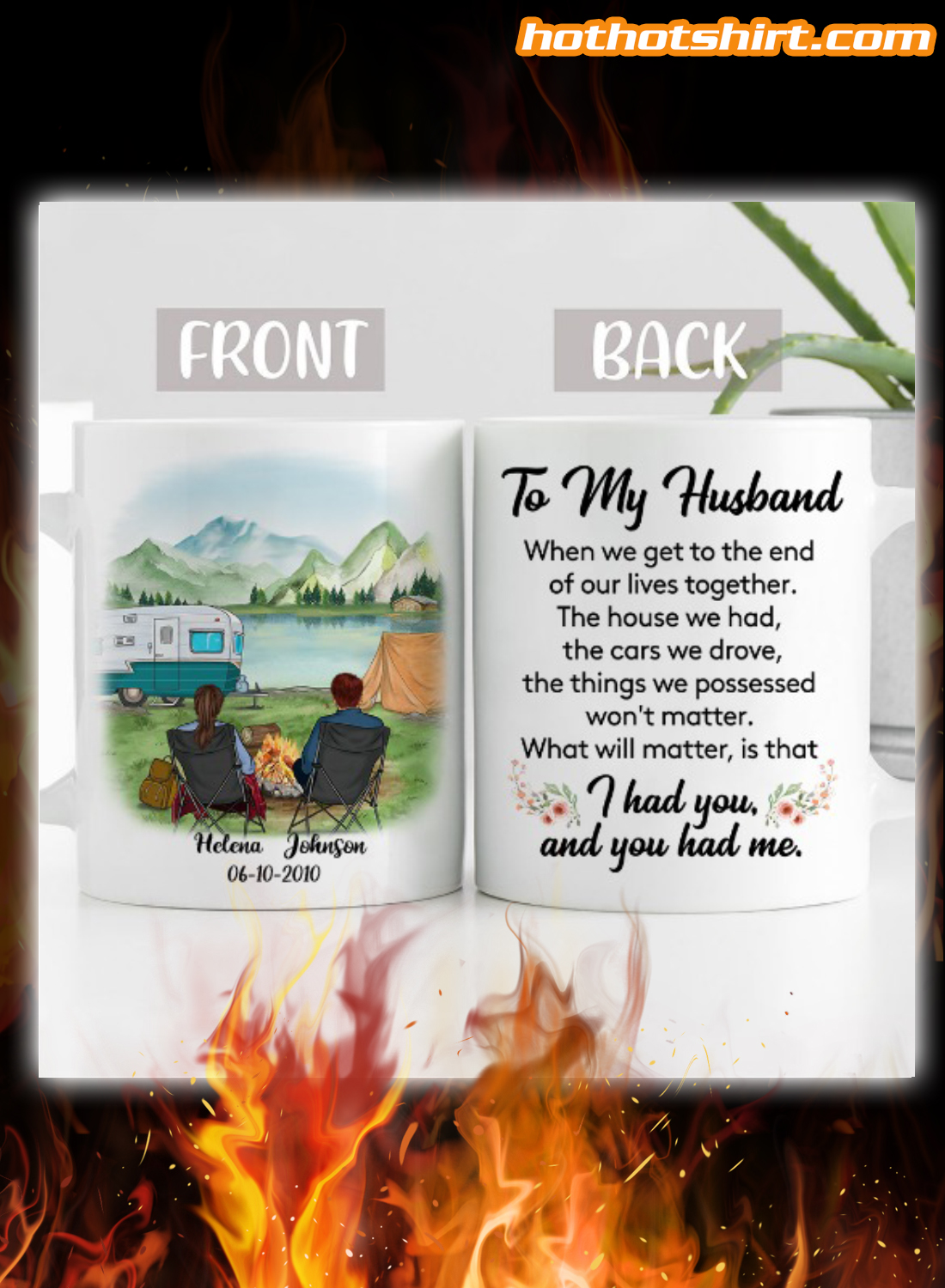 Personalized Camping to my husband i had you and you had me mug