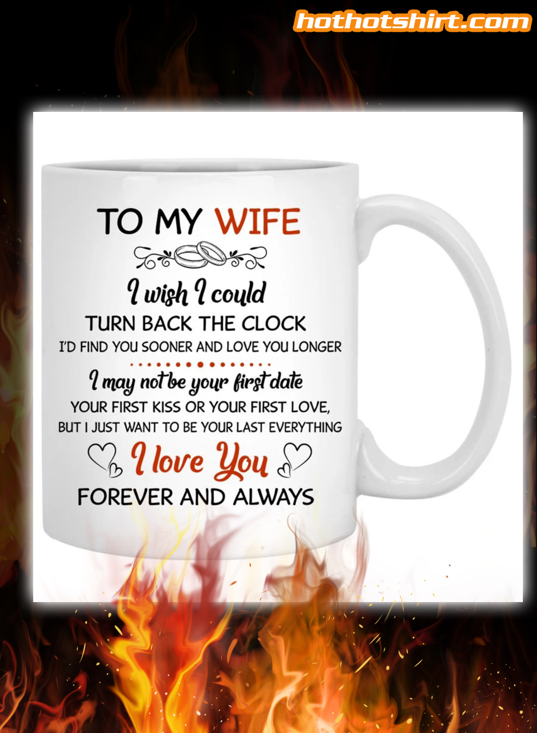 Personalized Camping to my wife i wish i could turn back the clock mug 1
