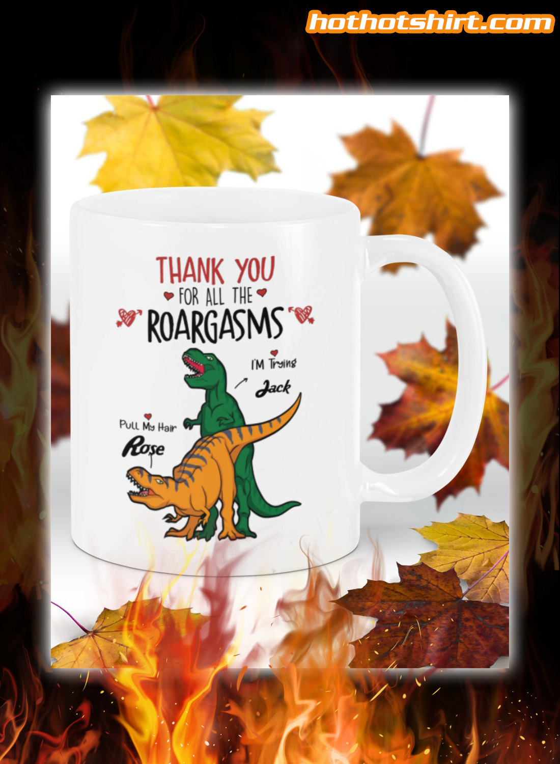 Personalized Dinosaur Roargasms mug