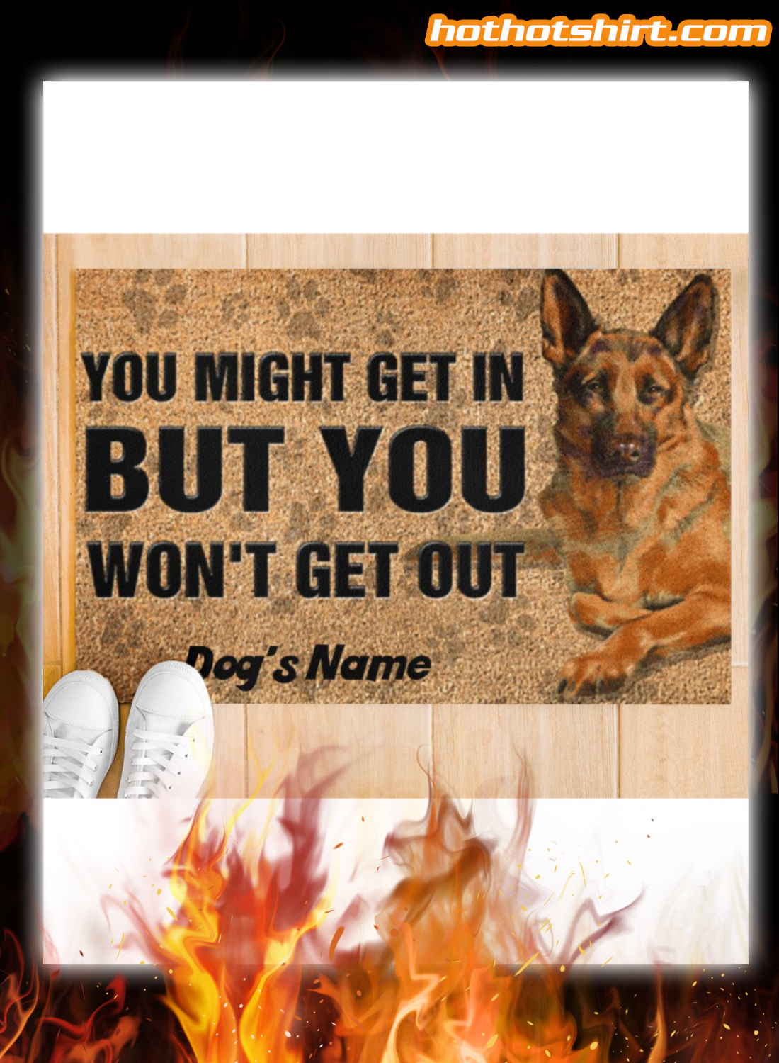 Personalized German Shepherd dog you might get in doormat 1