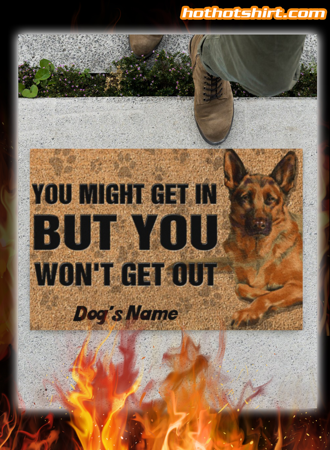 Personalized German Shepherd dog you might get in doormat