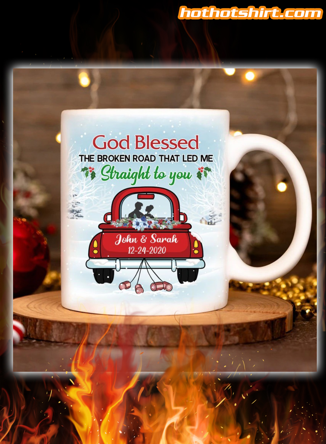 Personalized God Blessed The Broken Road That Led Me Straight To You Mug