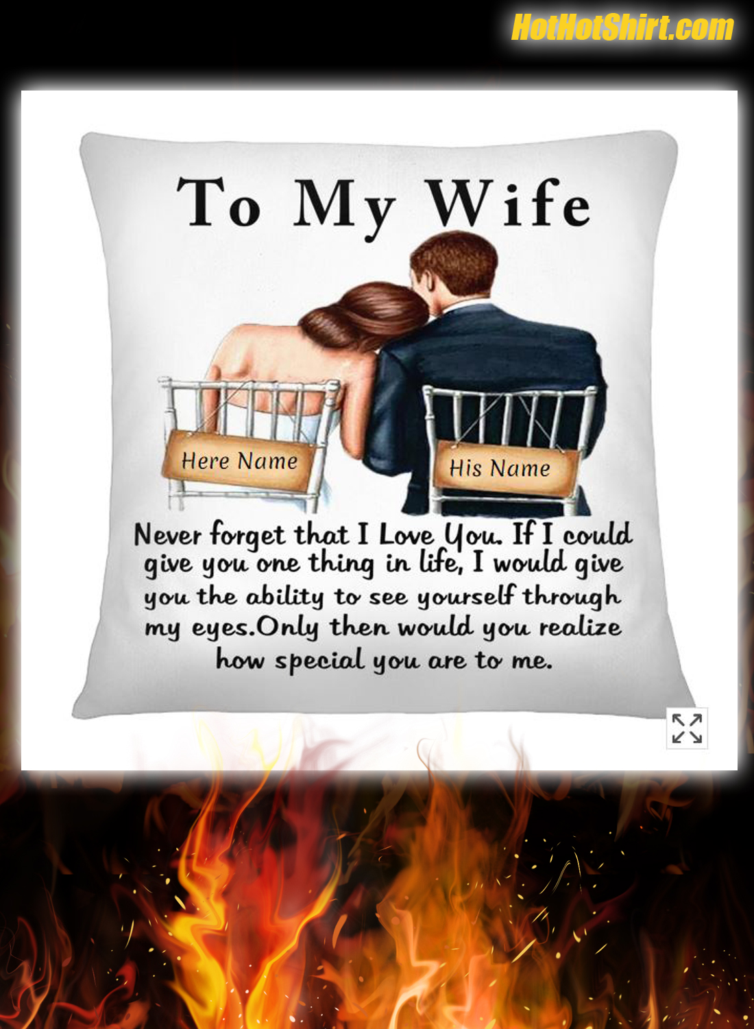 Personalized Name To My Wife Never Forget That I Love You Pillowcase 2