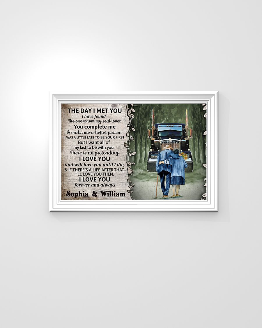 Personalized Truck The day I met you I custom name poster 7