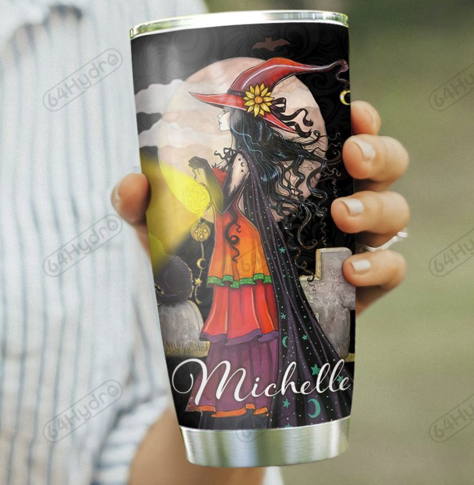Personalized crazy witch love me or hate me either way you'll remember me tumbler 1