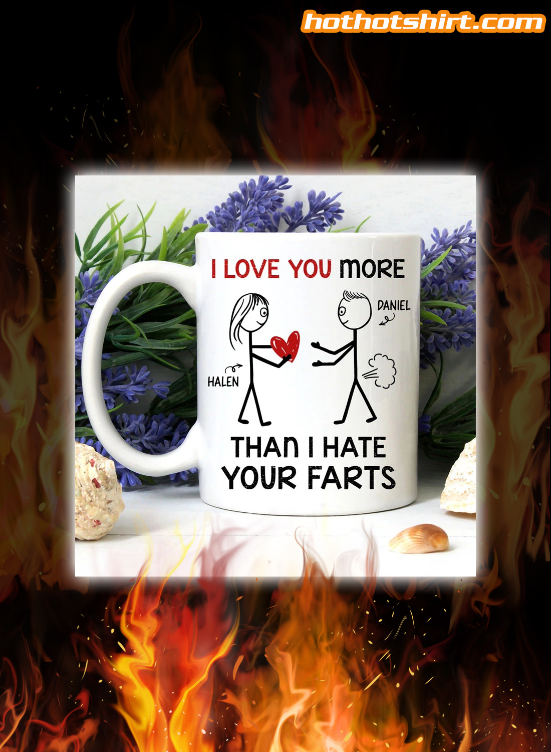 Personalized customize I love you more than i hate your farts mug 2