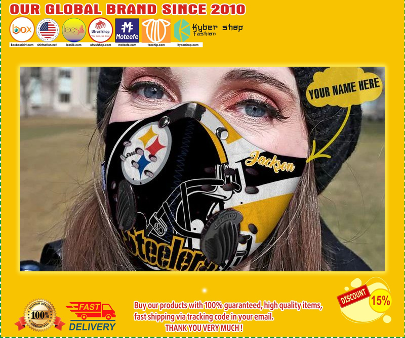 Personalized pittsburgh steelers football filter carbon face mask