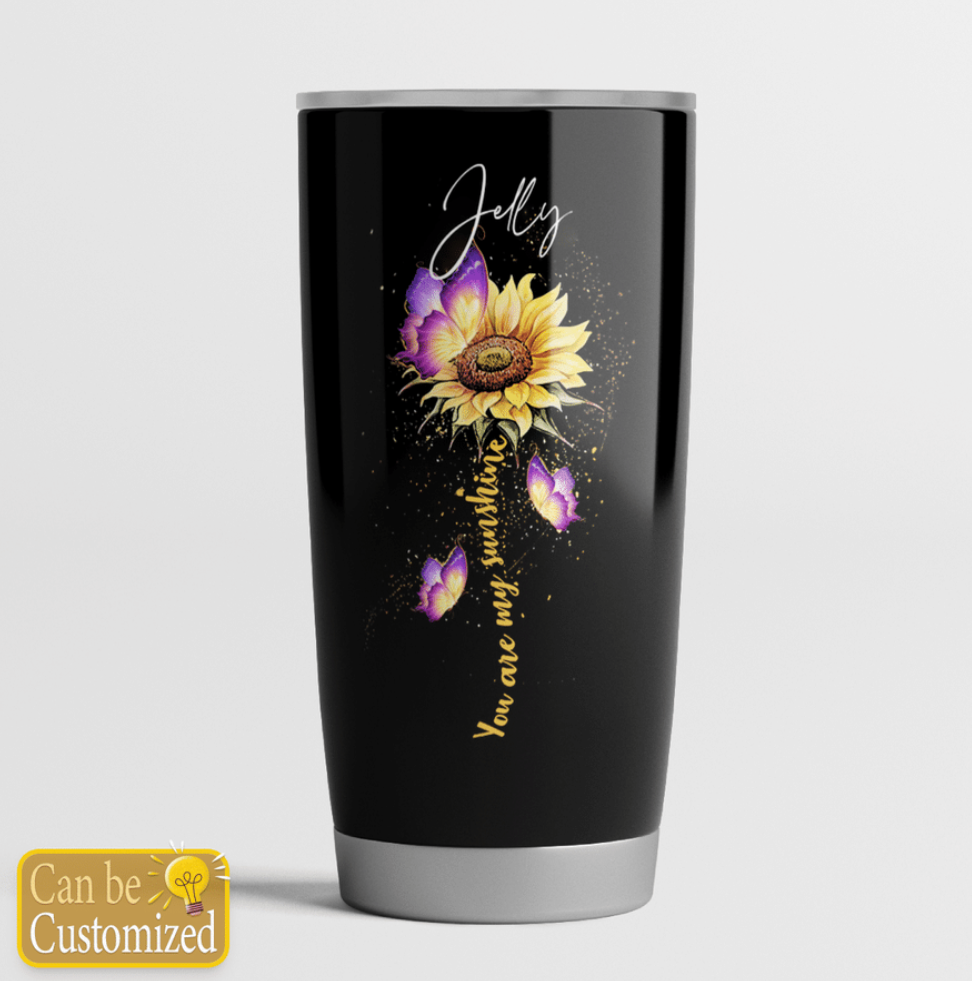 Personalized sunflower to my dear daughter in law tumbler 2