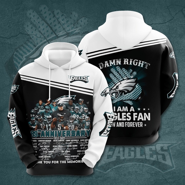 Philadelphia Eagles 89th anniversary 3d hoodie – LIMITED EDITION