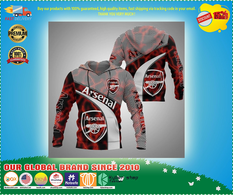 Arsenal 3d full print hoodie 1