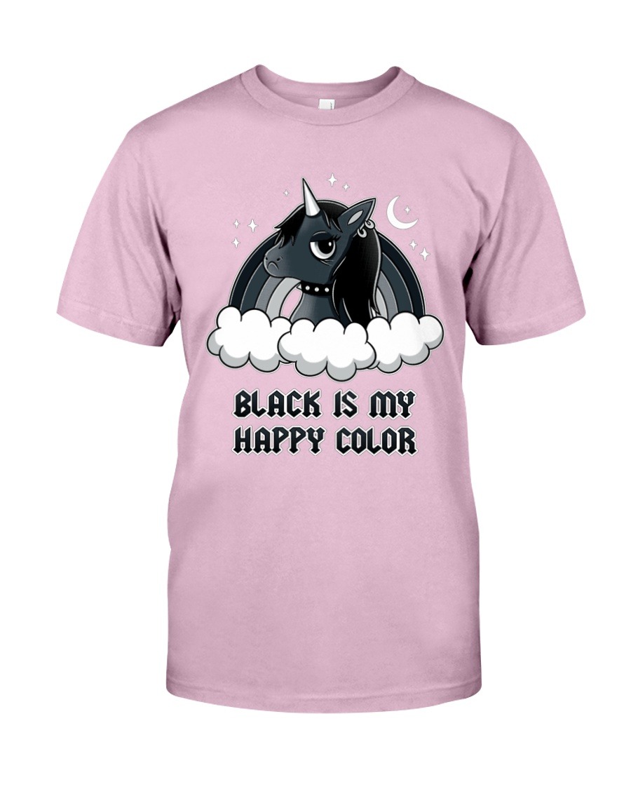 Black unicorn black is my happy color shirt