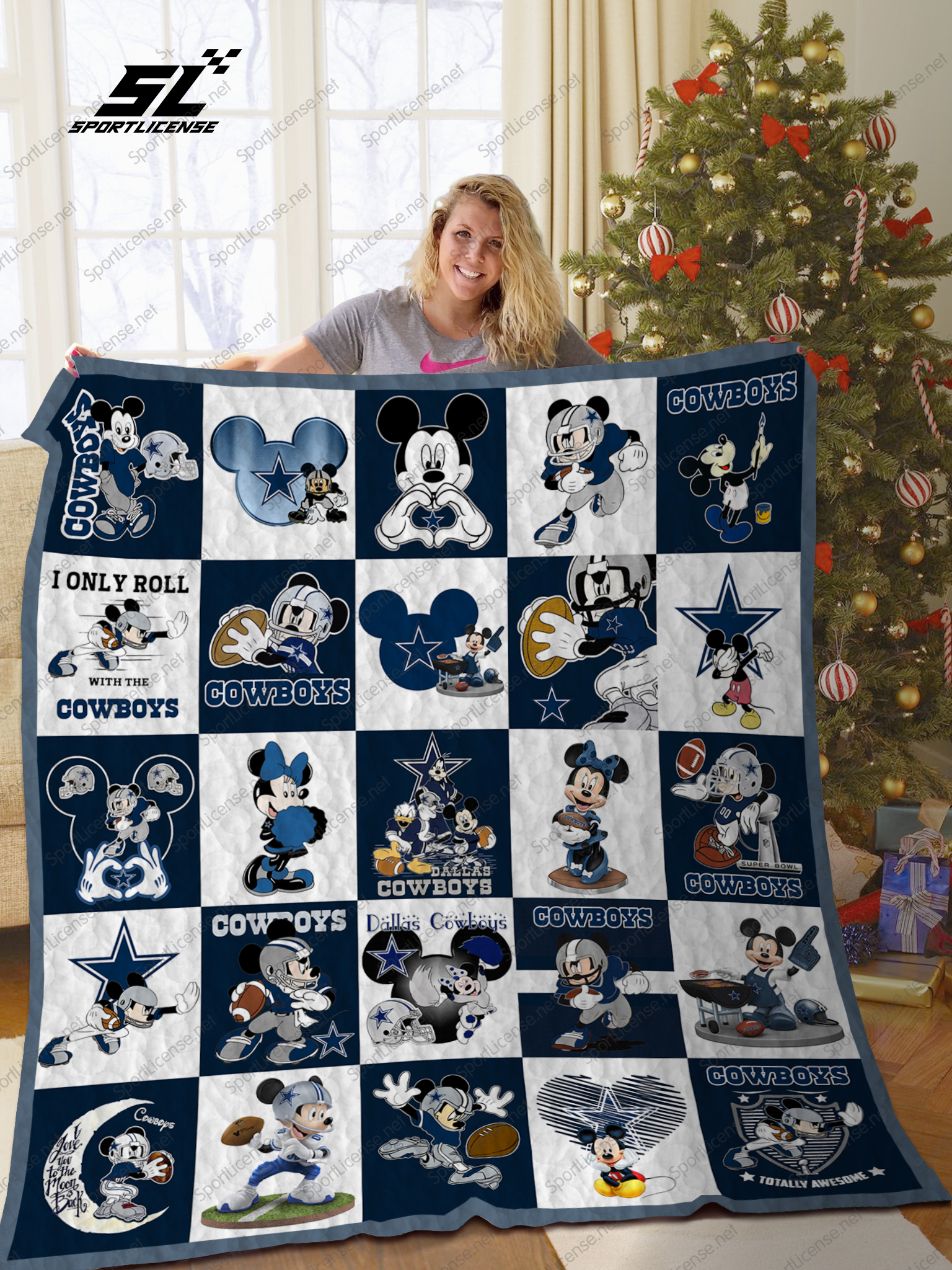 Mickey mouse dallas cowboys nfl quilt – maria