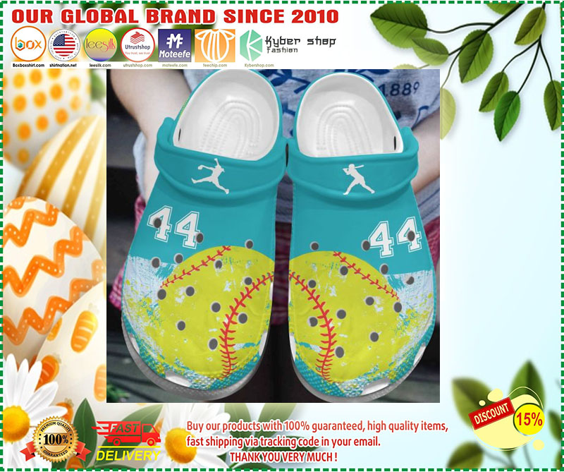 Softball custom personalized number croc shoes crocband 3