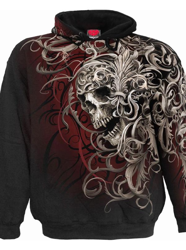 Skull shoulder wrap all over print hoodie 1