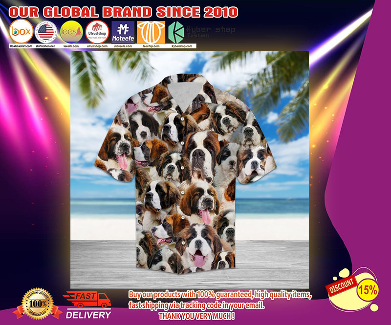 Saint Bernard hawaiian shirt