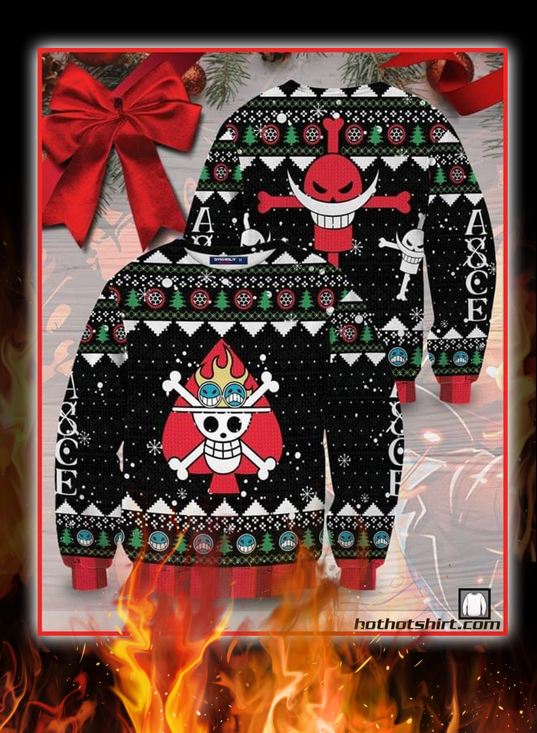 One piece logo christmas ugly sweater