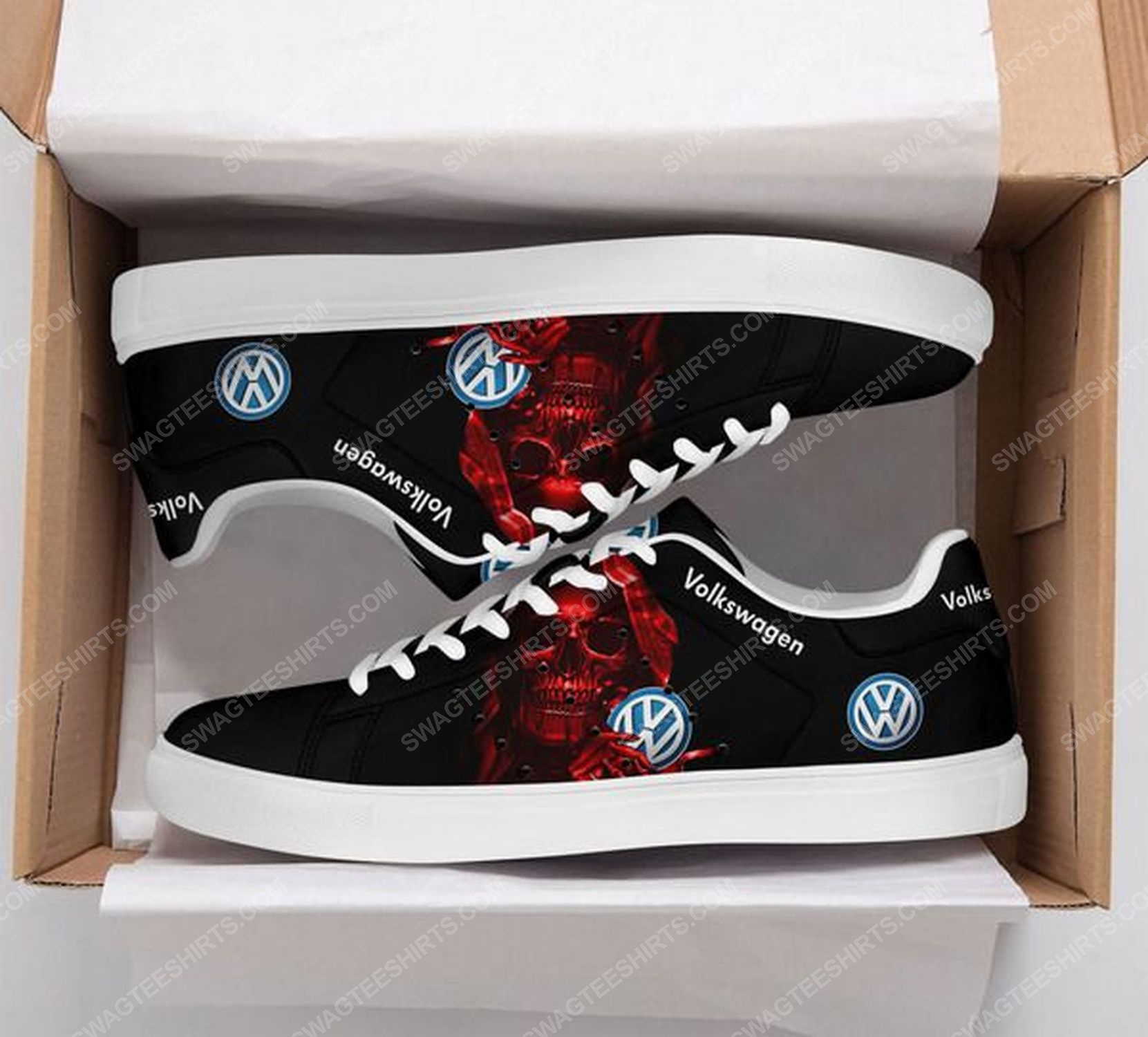 [special edition] The red skull with volkswagen logo stan smith shoes – Maria