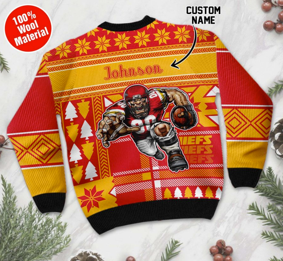 Personalized Kansas City Chiefs ugly sweater 2