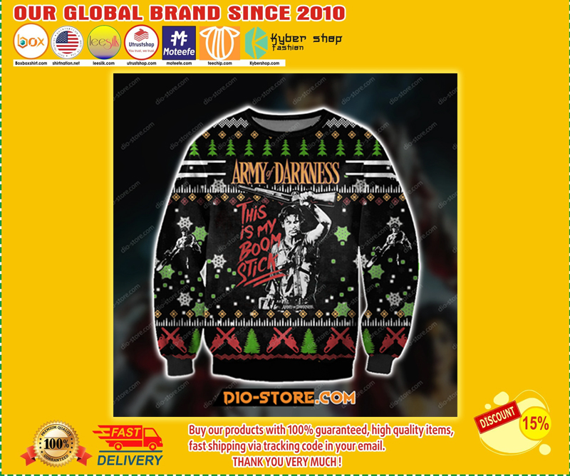 Army of Darkess this is my boom stick ugly Christmas sweater sweatshirt 3