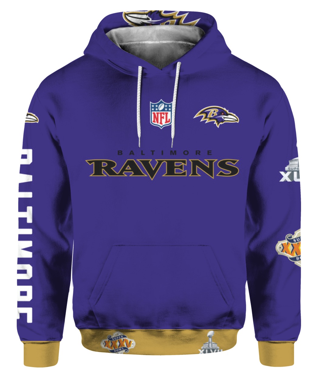 Stand for the flag kneel for the cross baltimore ravens all over print hoodie