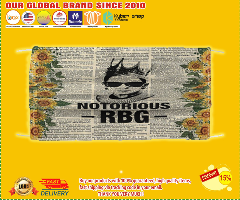 RBG notorious sunflower face mask – LIMITED EDITION