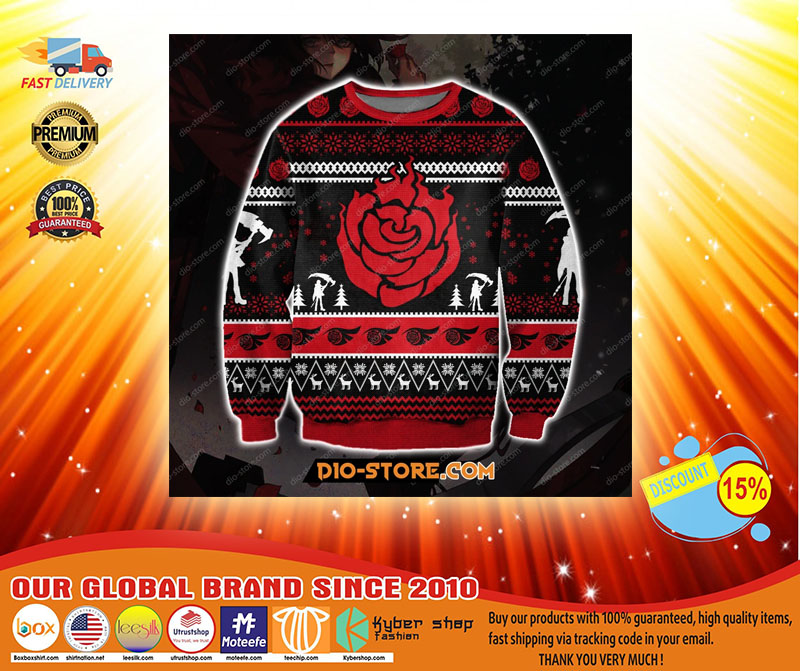 RWBY Ruby Rose ugly Christmas sweater3