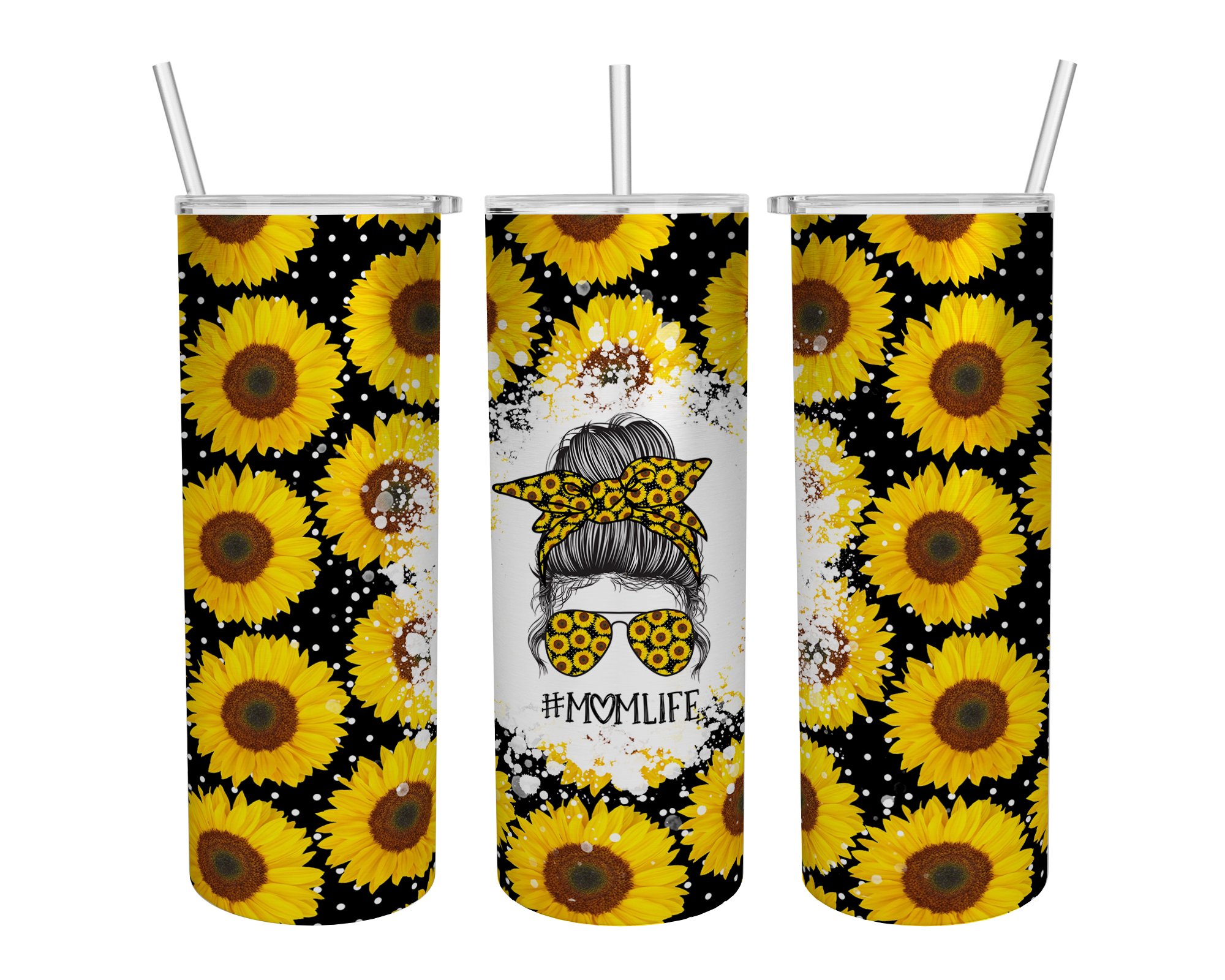 Girl Momlife Sunflower Skinny Tumbler – LIMITED EDITION