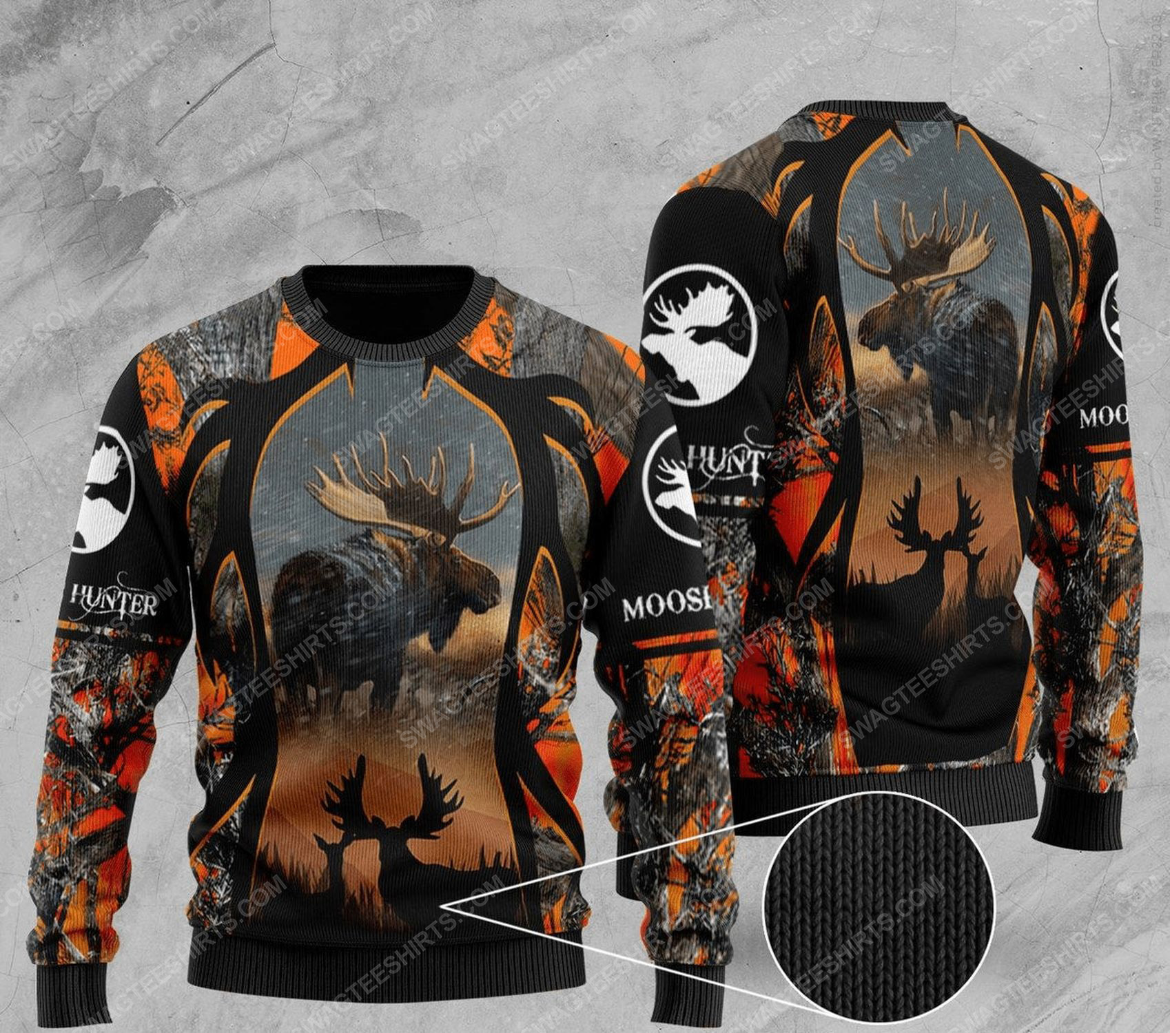 [special edition] Moose hunter all over print ugly christmas sweater – maria