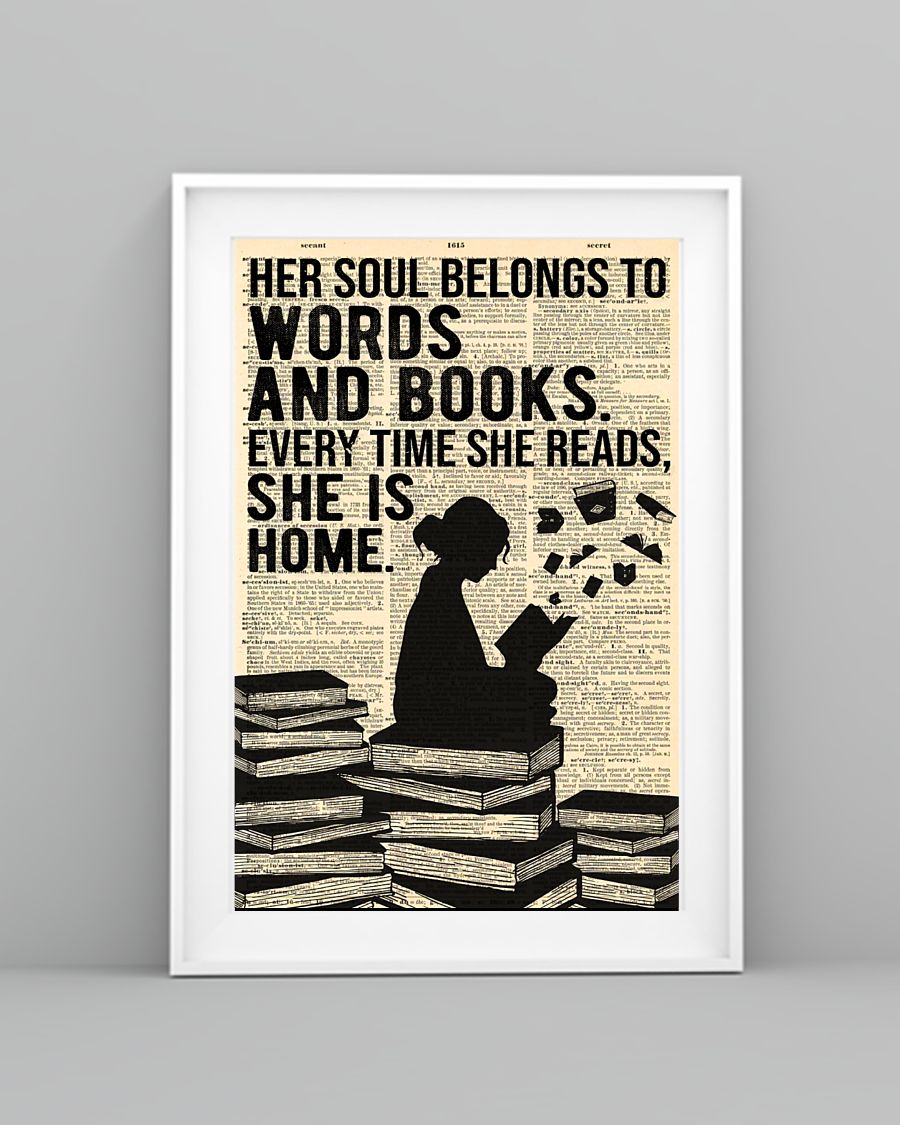 Reading her soul belongs to words and books poster 8