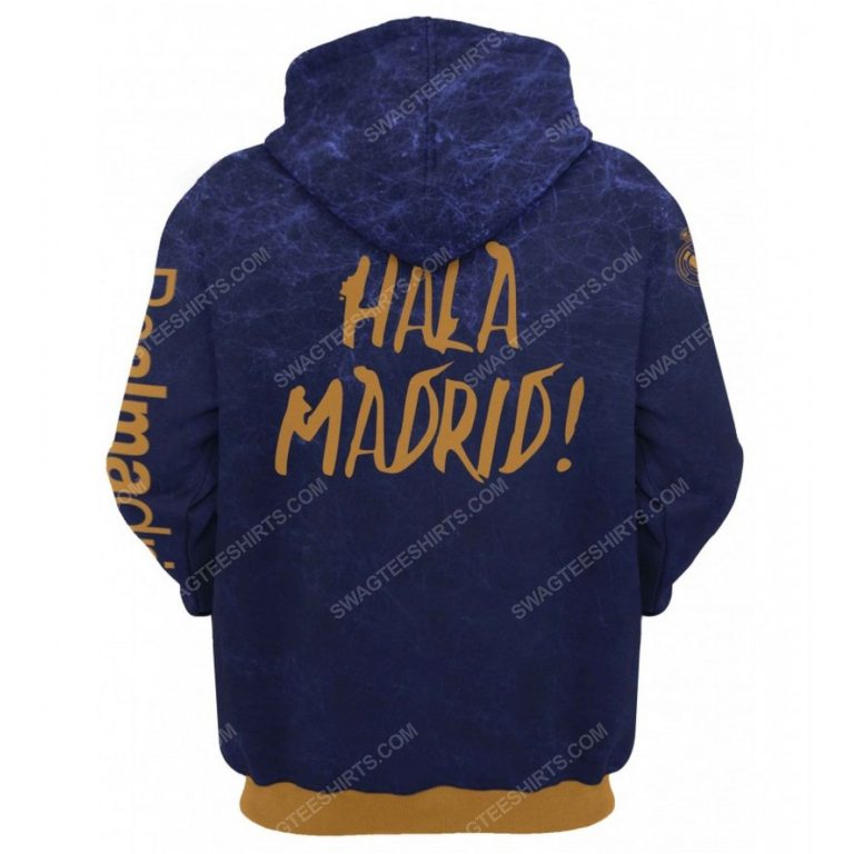 Real madrid football club hala madrid all over print shirt - back