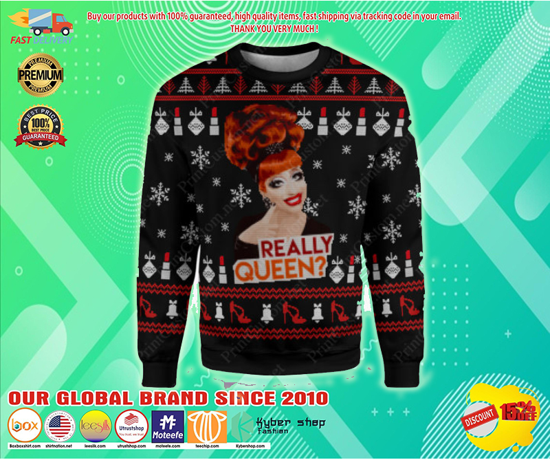 Really queen rupaul's drag race full printing ugly christmas sweater