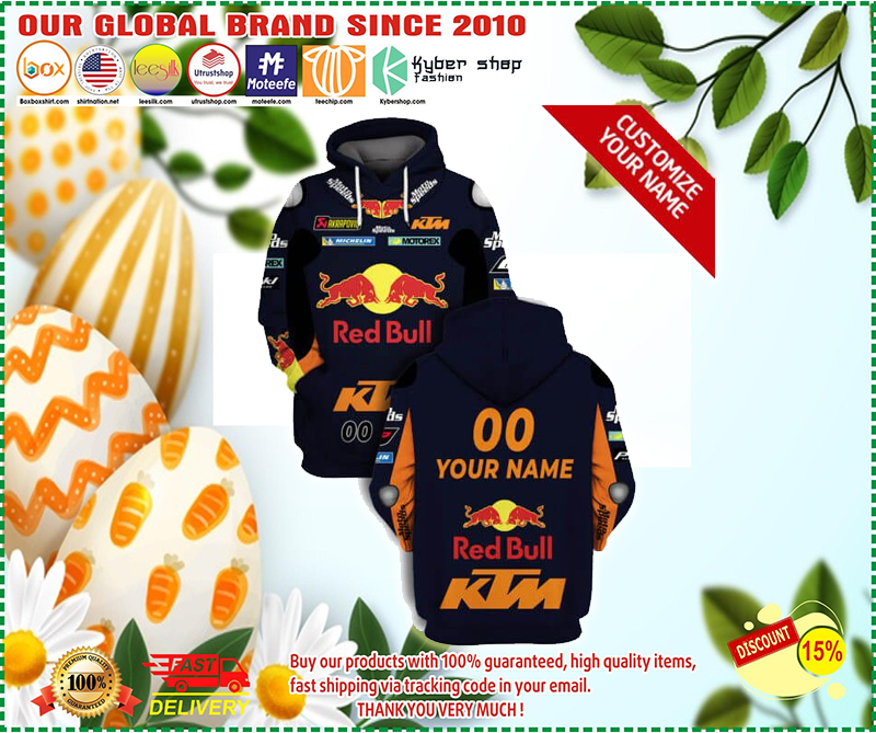 Red Bull KTM Racing Custom Name Number 3d hoodie