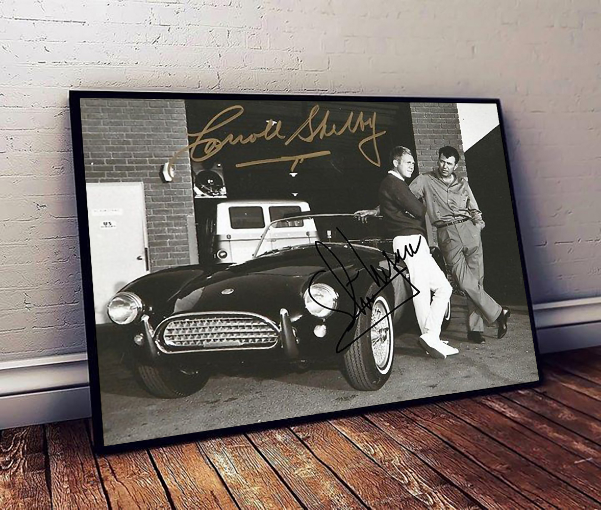 Steve mcqueen and carroll shelby poster – maria
