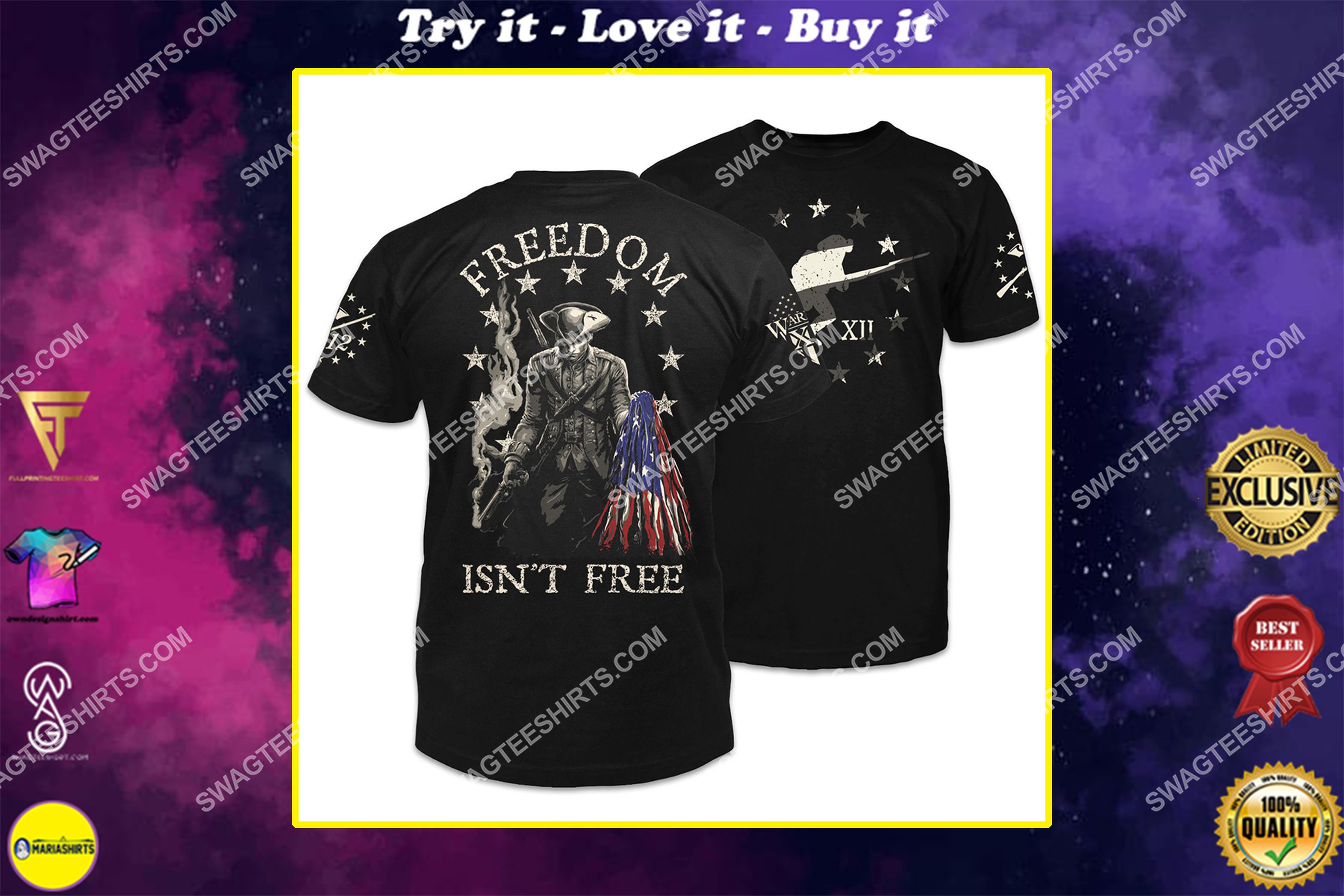 [special our freedom isn’t free american patriots shirt – maria