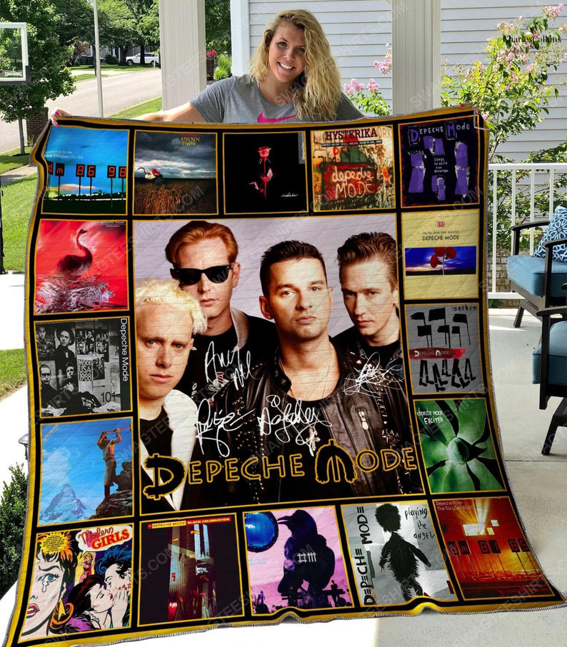 Rock band depeche mode vintage all over print quilt 1