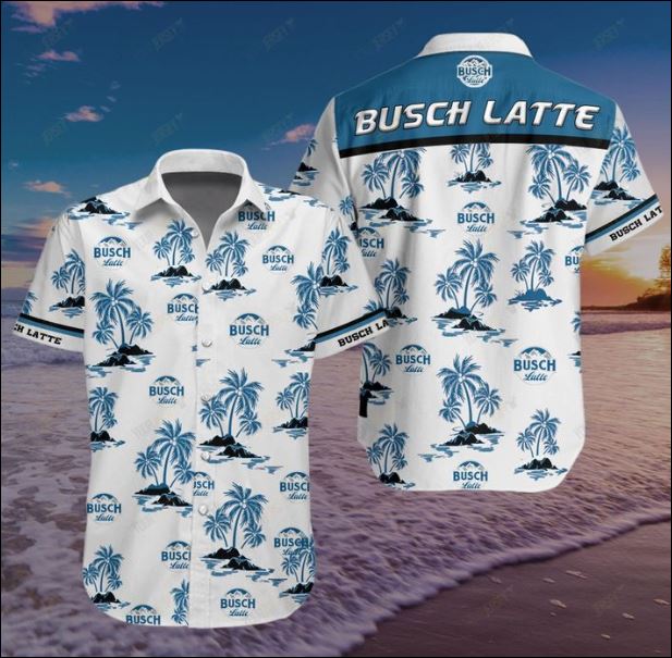 Busch Latte Beer logo hawaiian shirt
