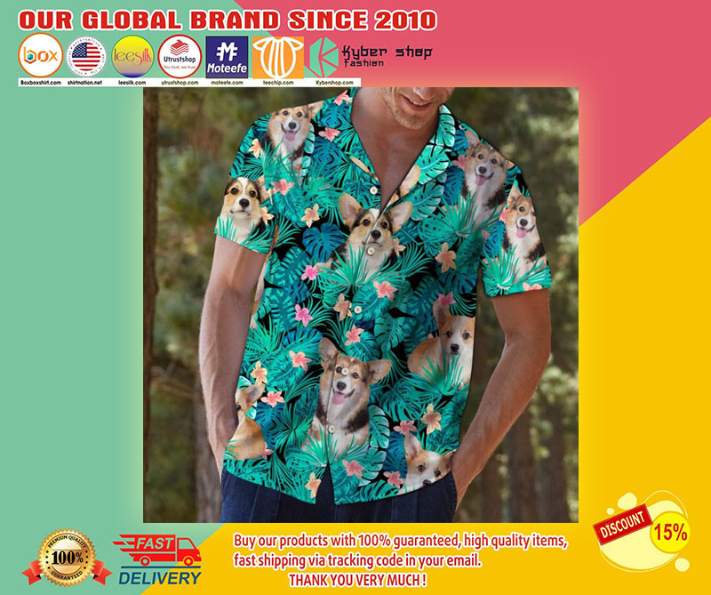 Corgi hawaiian shirt1